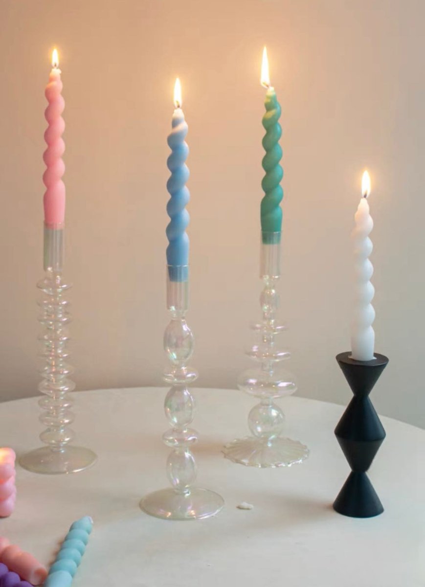 Whimsical Twisty Soy Wax Decorative Candles Set Of 7 Pcs ( $6.1 Each )-2