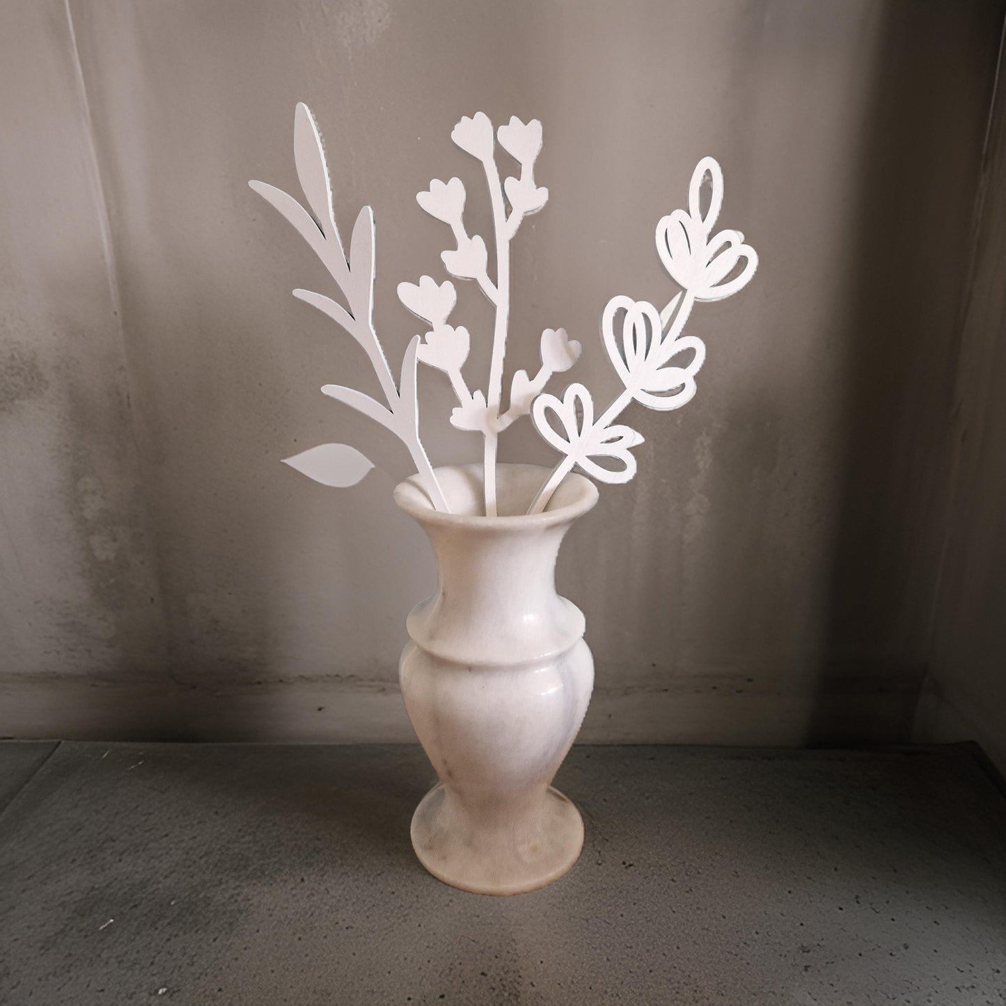 White Wooden Flower Bouquet Gift-2