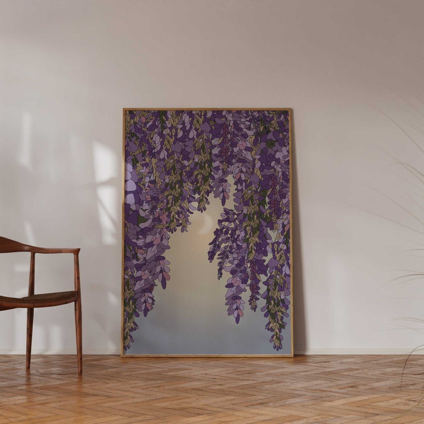 Wisteria and Moon Art Print-3