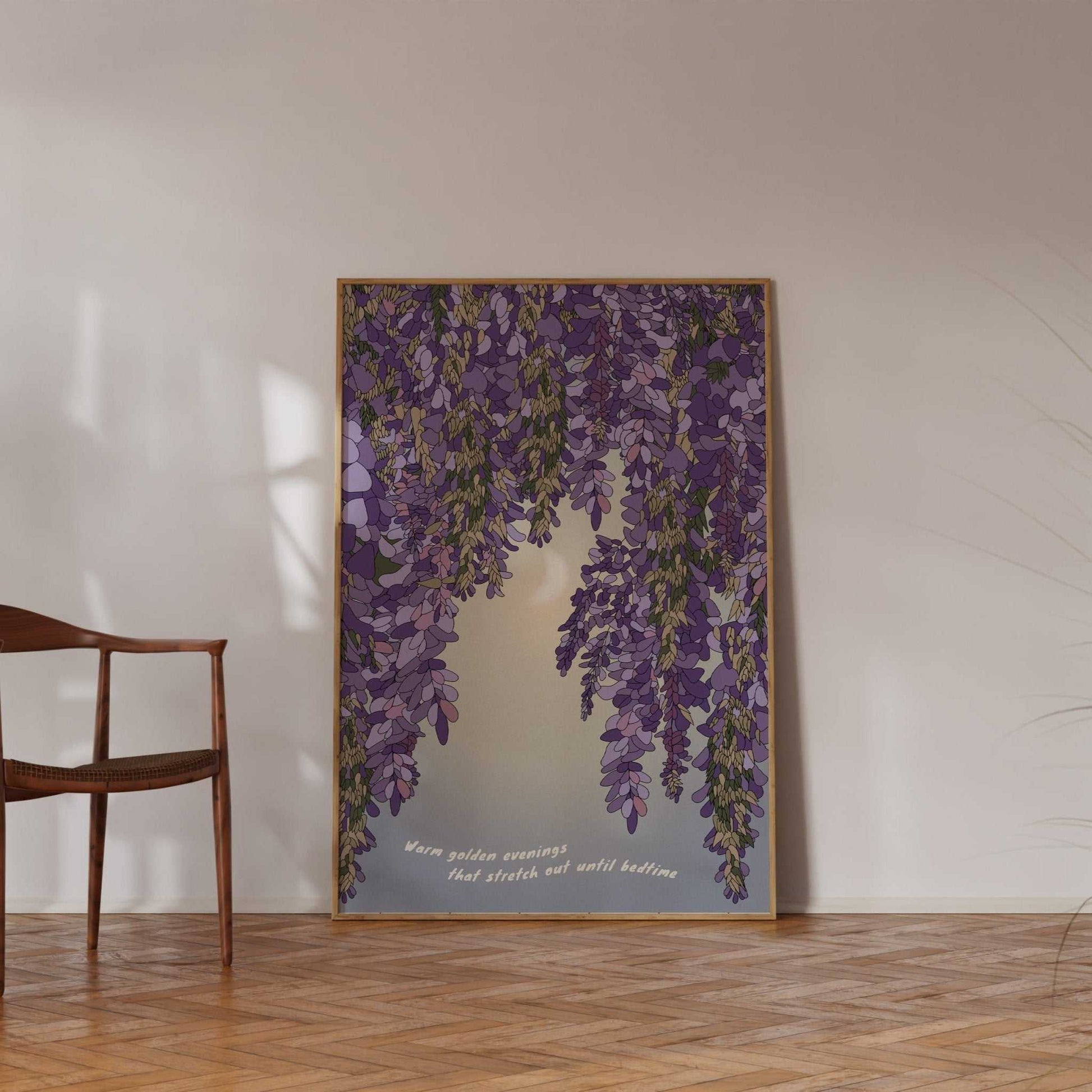 Wisteria and Moon Art Print-4