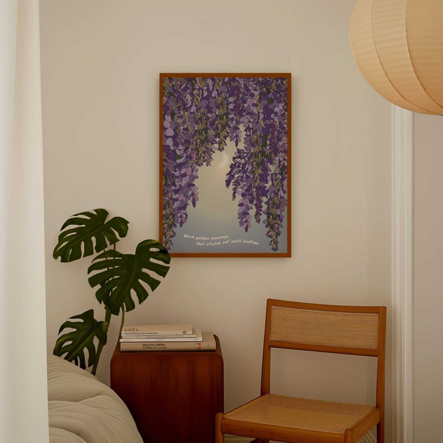 Wisteria and Moon Art Print-0