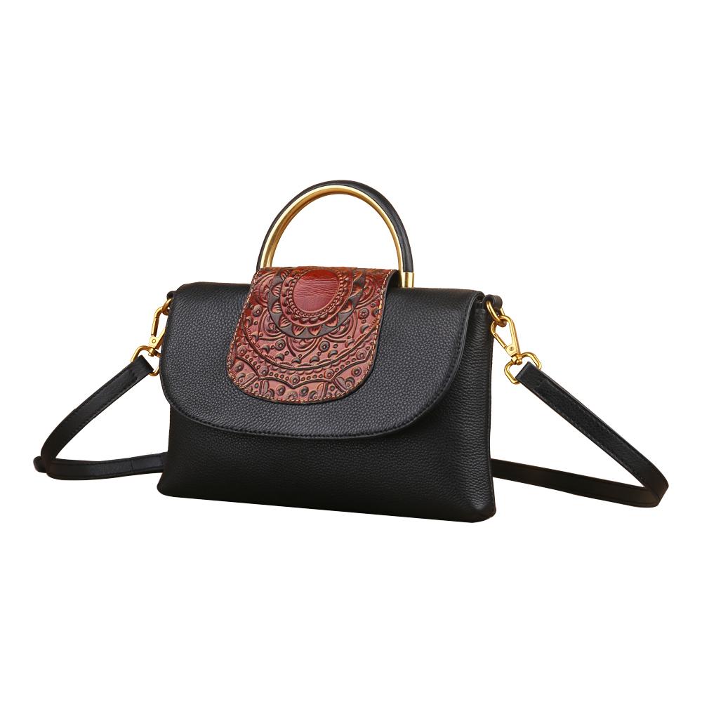 Womens Mini Vintage Textured Metal Top Handle Bag-1