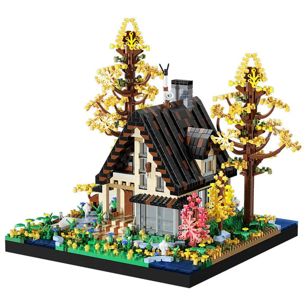 wooden house assembly building blocks, children's puzzle toys, boutique ornaments, Christmas gifts - Memoriex 