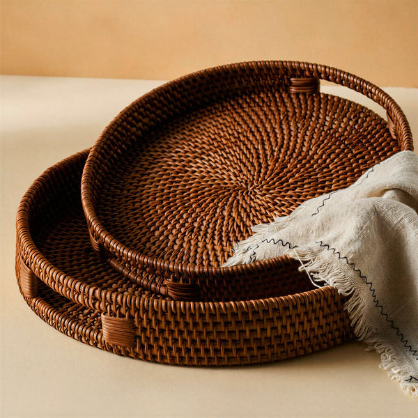 Rattan Trays • Dark Brown (Multiple Sizes)-0