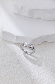 Minimalist Pearl Open Ring-3