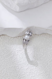 Minimalist Pearl Open Ring-4