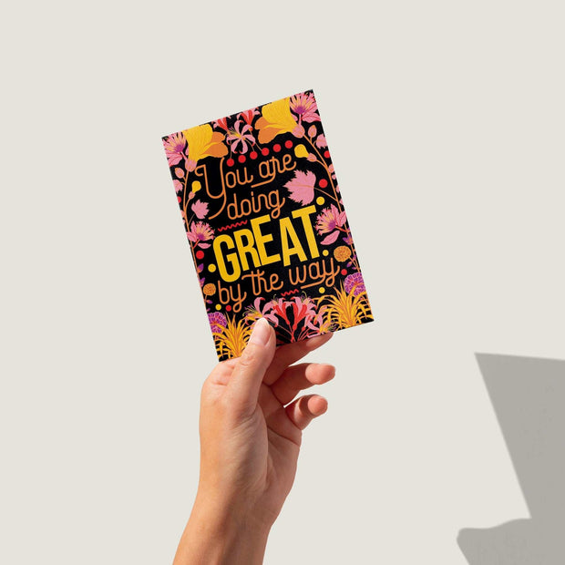 'You Are Doing Great' Botanical A6 Greetings Card | Fully Recycled-1