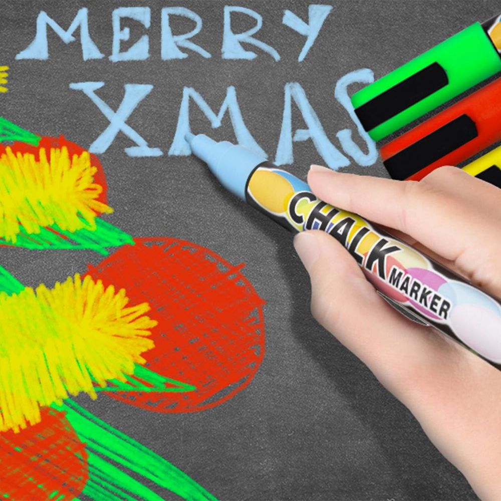 Doodle Vibrant Colours Liquid Chalk Pens for Writes On Whiteboards & Chalkboards