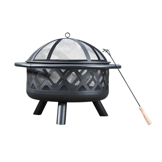 Garden Large Wood Burning Bowl Fire Pit, Outdoor Log Burner Firepit