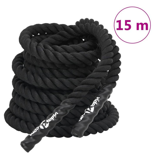 vidaXL Battle Rope Black 15