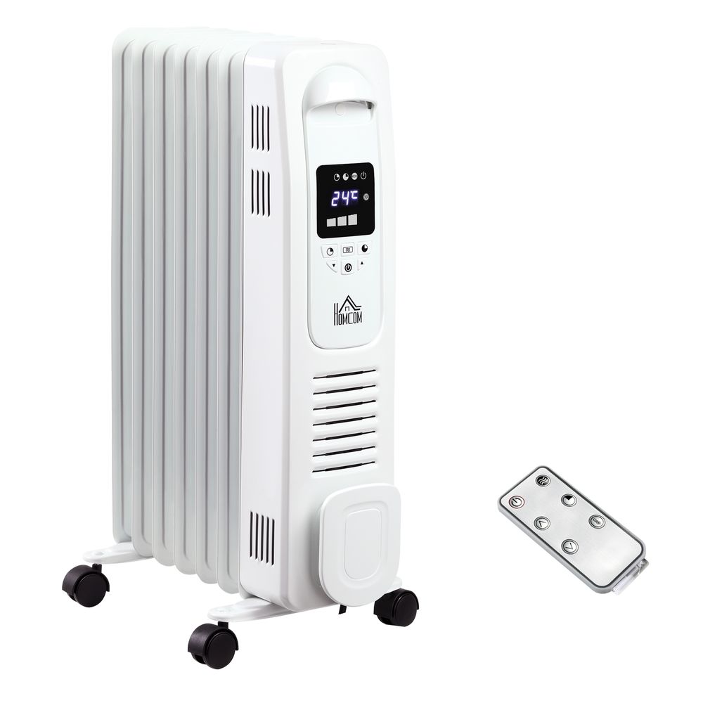 Versatile 1630W Digital Oil Filled Radiator Portable Electric Heater