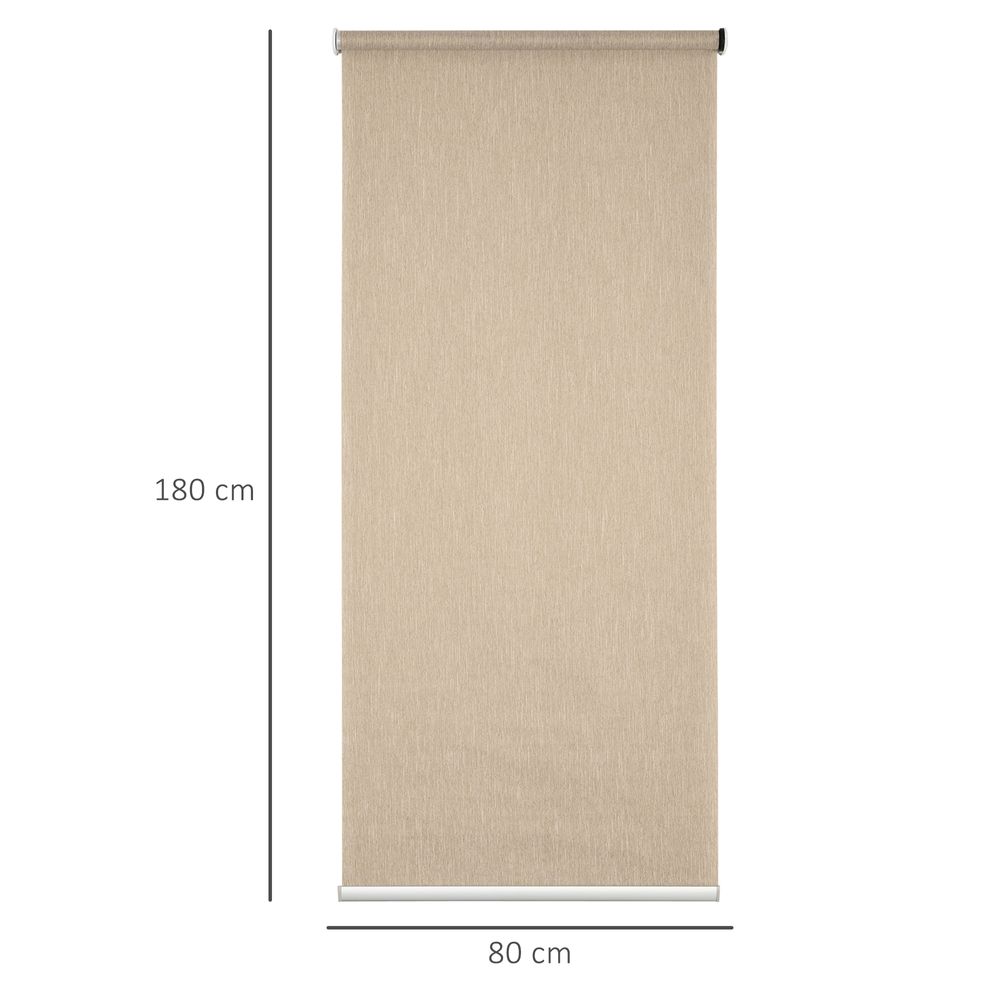 Electric Smart Roller Blinds for Windows with Remote, Brown, 80x180cm - Memoriex