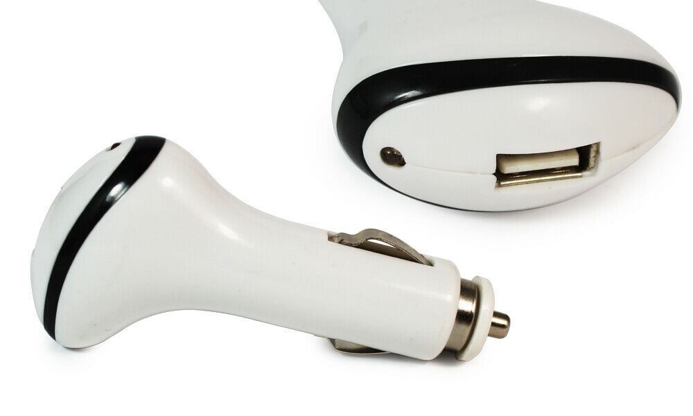 FX Powerbud 1000mah Car Charger for iPhone, White