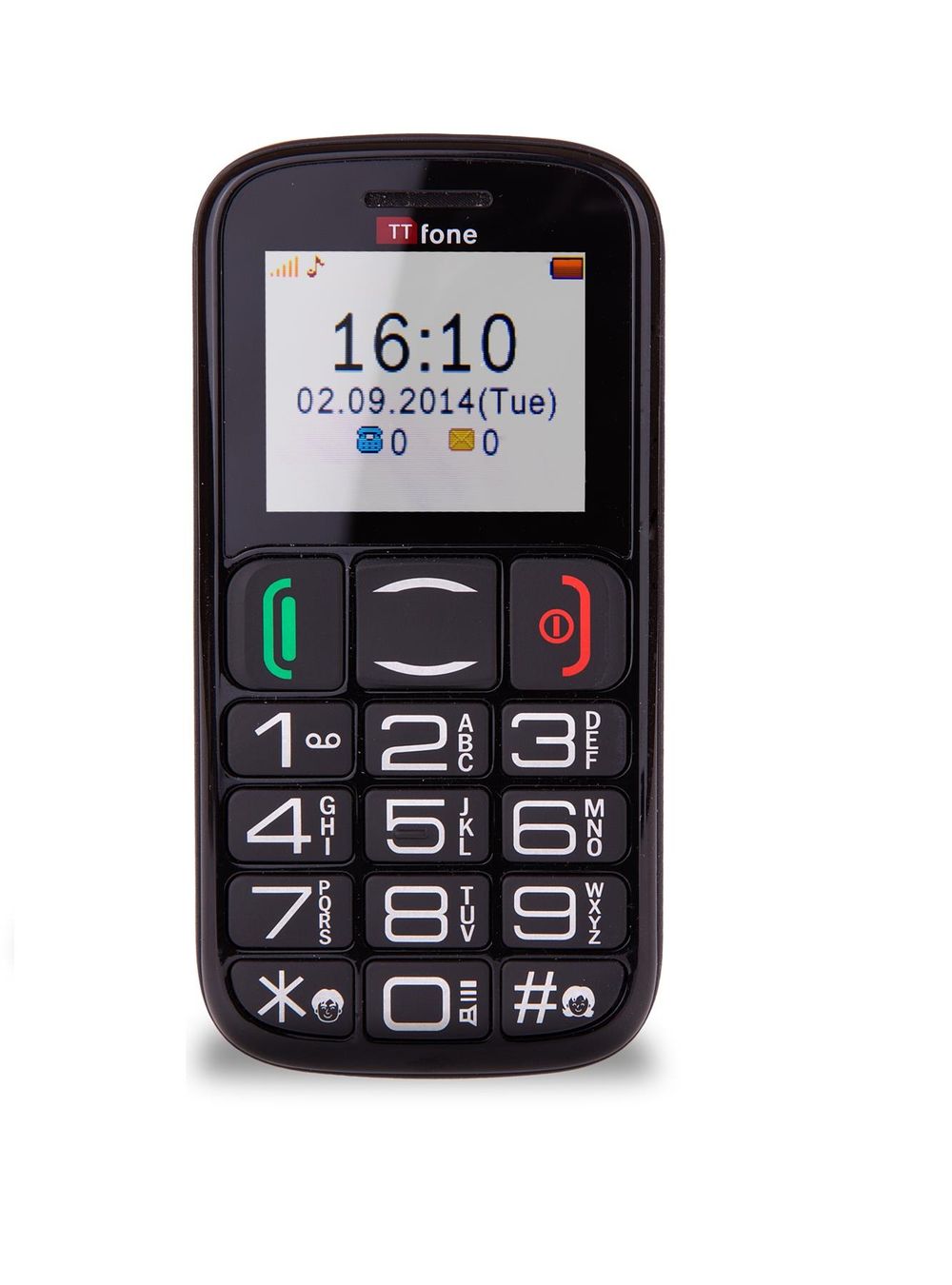 TTfone TT200 Mercury 2 Big Button Basic Senior Mobile Phone Simple CB4 Nylon Case & Vodafone PAYG Sim Card