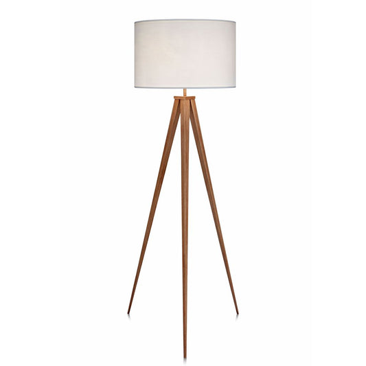 Romanza Tripod Standing Floor Lamp & Shade, Modern Lighting, White