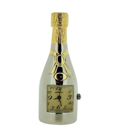 tone Champagne Bottle clock Solid Brass IMP1031- CLEARANCE