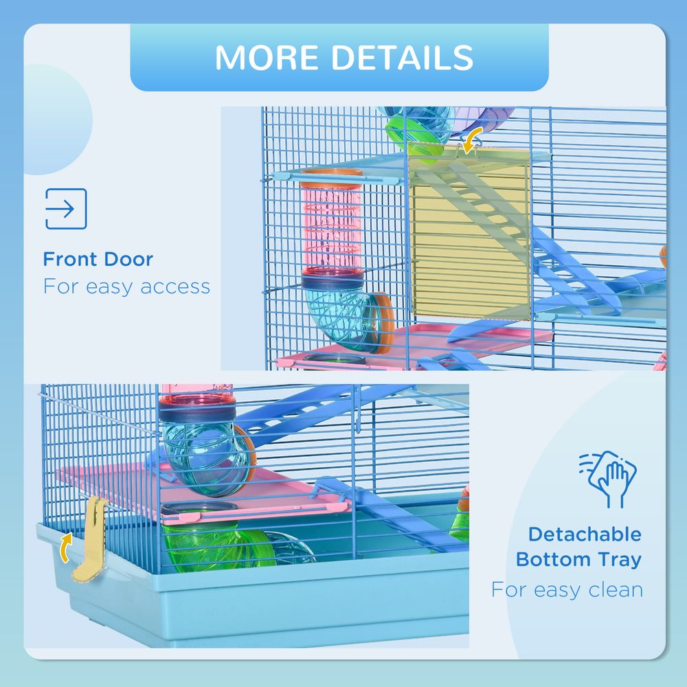 5 Tiers Hamster Cage Animal Travel Carrier Habitat