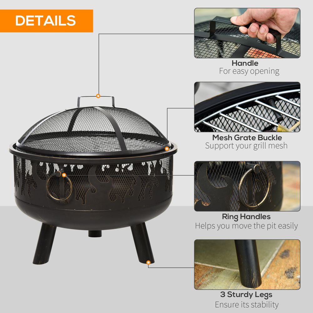 Cooking Grate Steel BBQ Grill Spark Screen Cover - Elevate