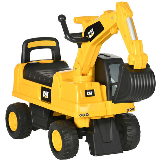 HOMCOM CAT Licensed Kids Construction Ride-