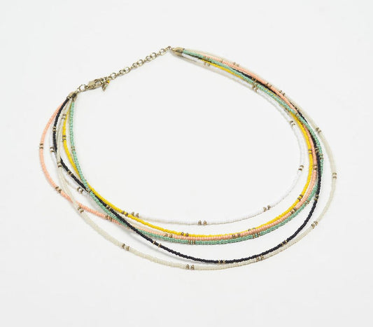 Necklace - Boho-chic Beaded Multi-Layer Iron Necklace