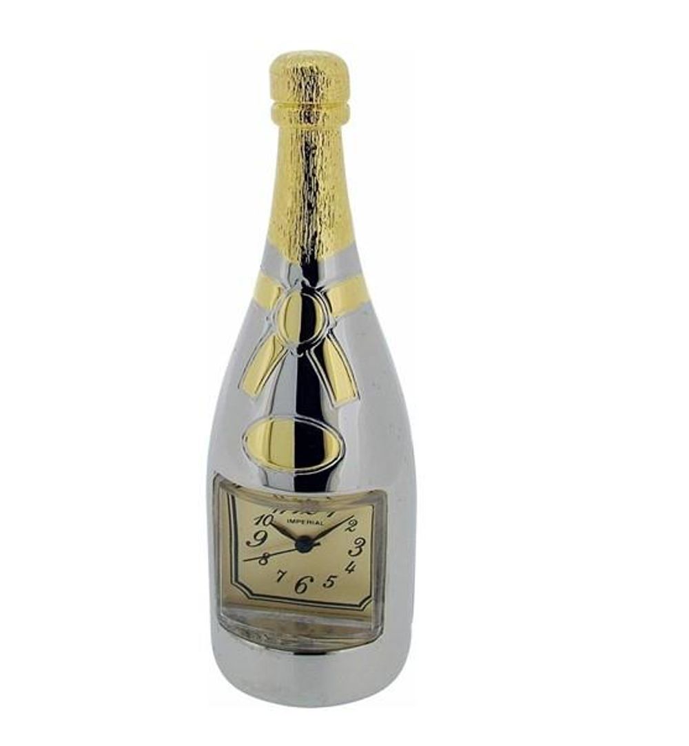 tone Champagne Bottle clock Solid Brass IMP1031- CLEARANCE