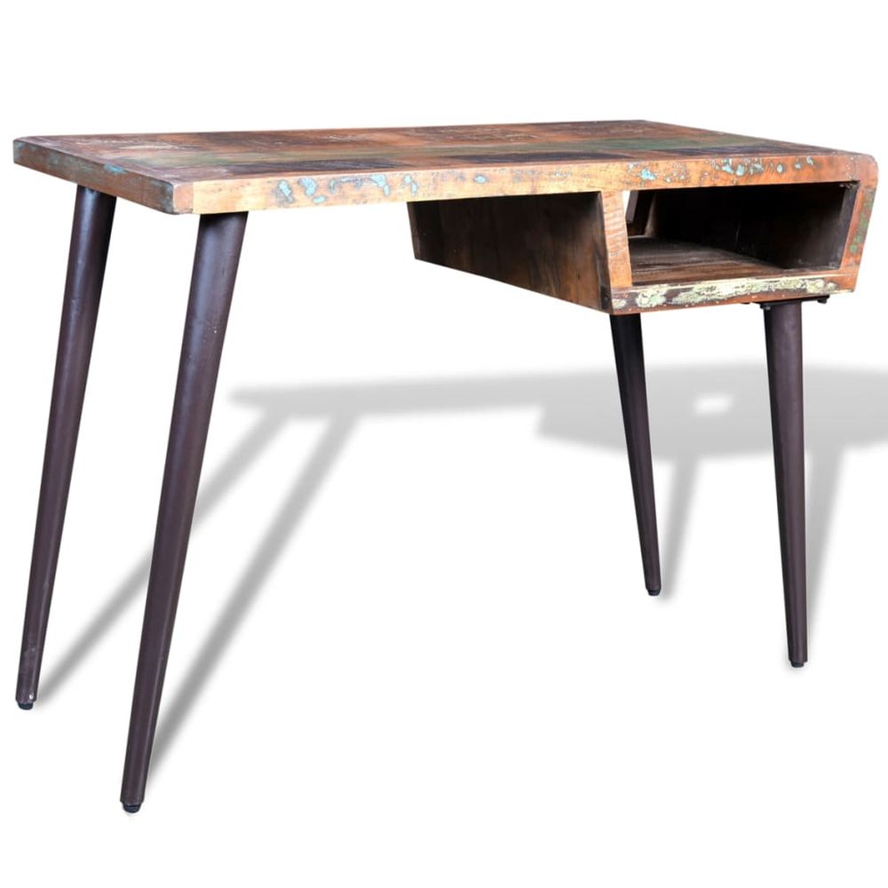 Reclaimed Wood Desk with Iron Legs - Memoriex