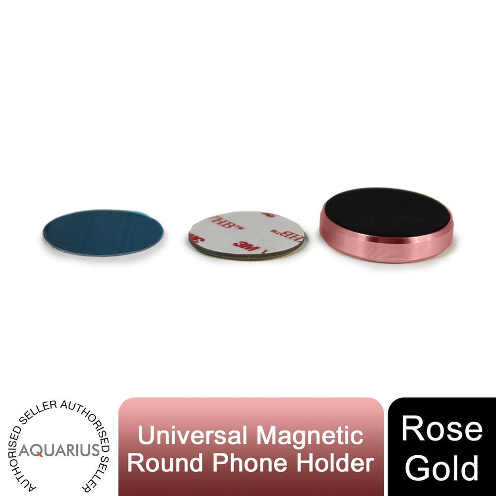 AQ Lightweight Round Universal Magnetic Phone Holder - Rose Gold