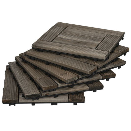 27 Wooden Interlocking Decking Tiles, 30