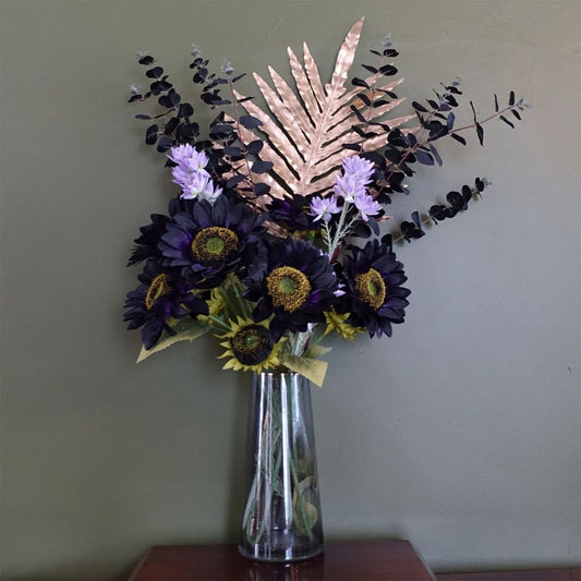 Gold Leaf Display Glass Vase