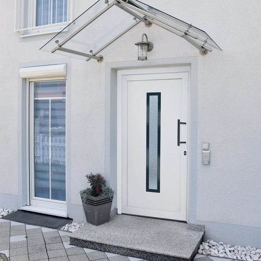 Front Door White 108x208 cm PVC