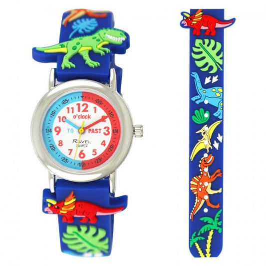 TimeTeacher Watch - Blue Dinosaur R1513