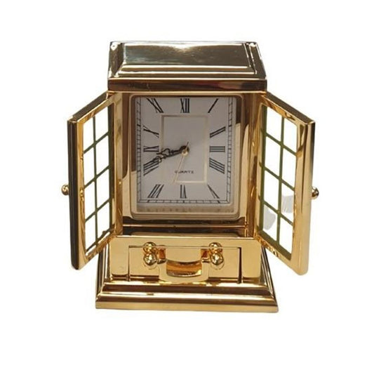 Miniature Clock Gold Solid Brass IMP40 - CLEARANCE