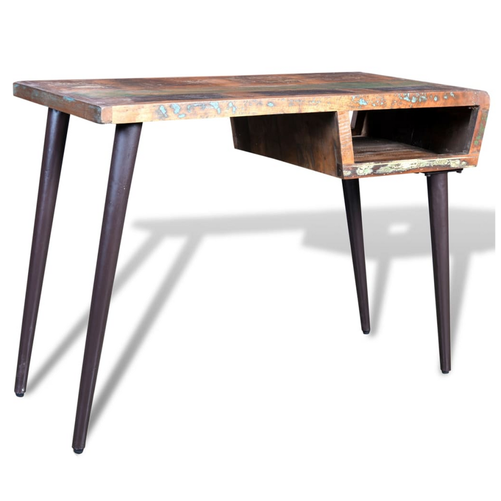 Reclaimed Wood Desk with Iron Legs - Memoriex