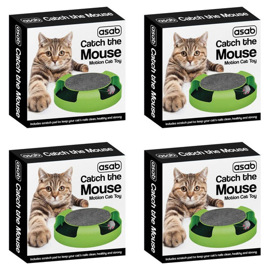 4 x Catch the Mouse Moving Cat Toy - TWL-1184 PET0871 - Memoriex