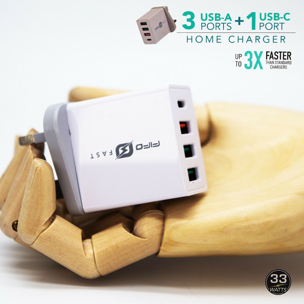 4 Multi-Port Fast PD Quick Charge QC 3