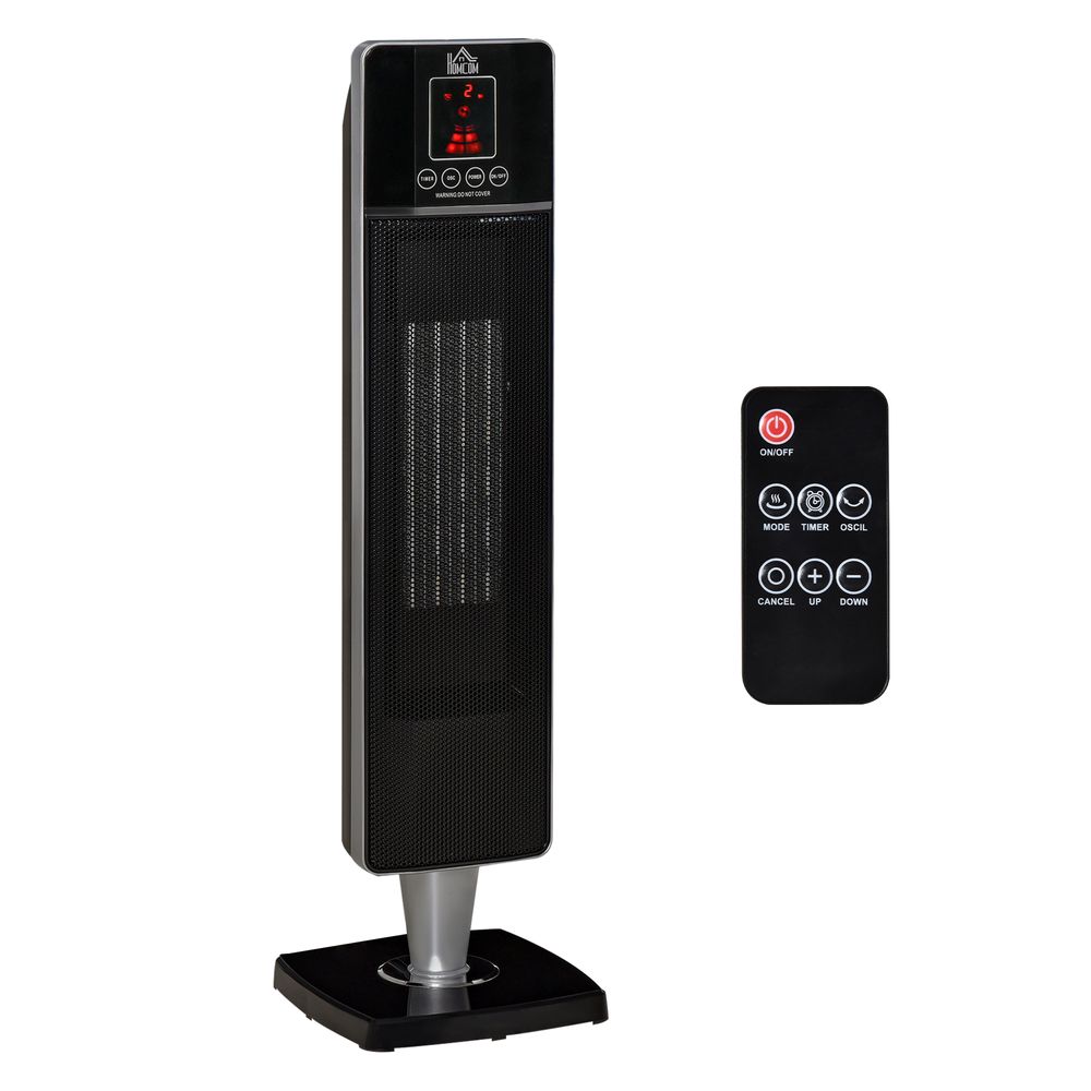 Ceramic Tower Heater Oscillating Space Heater w/ Remote Control 8hrs Timer - Memoriex