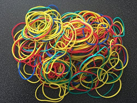 Assorted Colours Rubber Bands - Approx 250 Bands - Memoriex