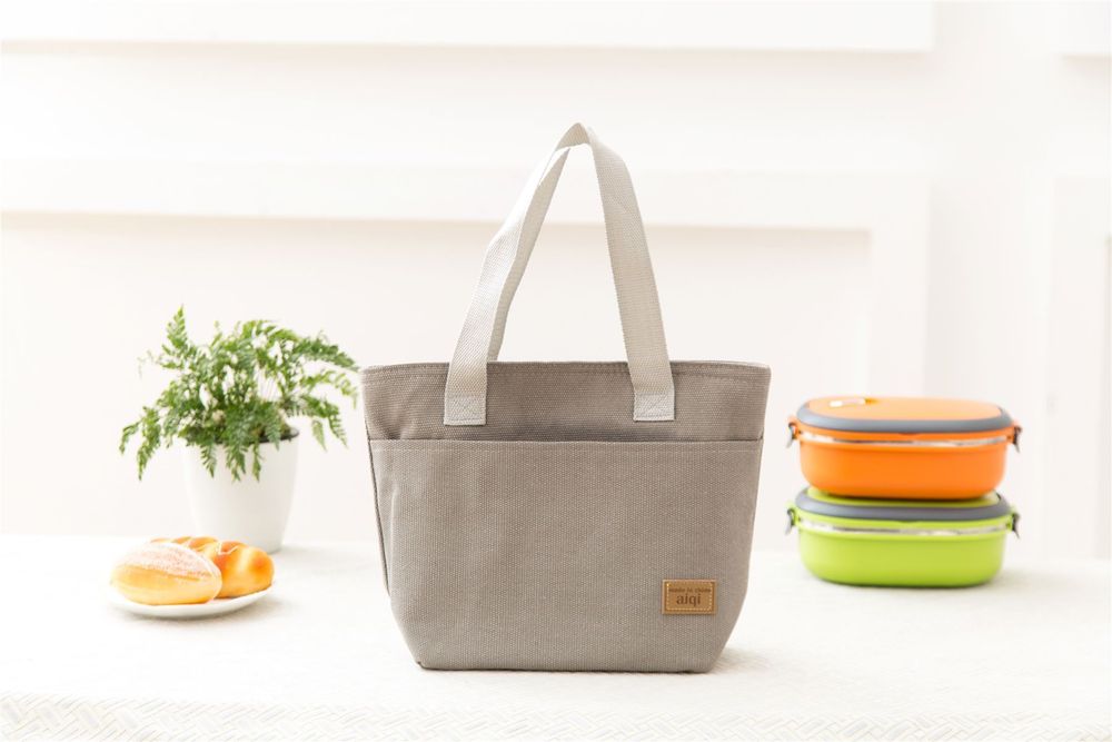 Insulated Tote Canvas Thermal Lunch Bag