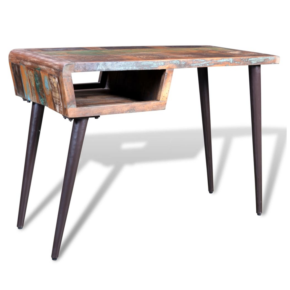 Reclaimed Wood Desk with Iron Legs - Memoriex