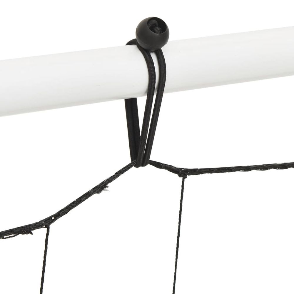 Football Goal with Net White&Black 184x61x123 cm Steel&PE - Memoriex