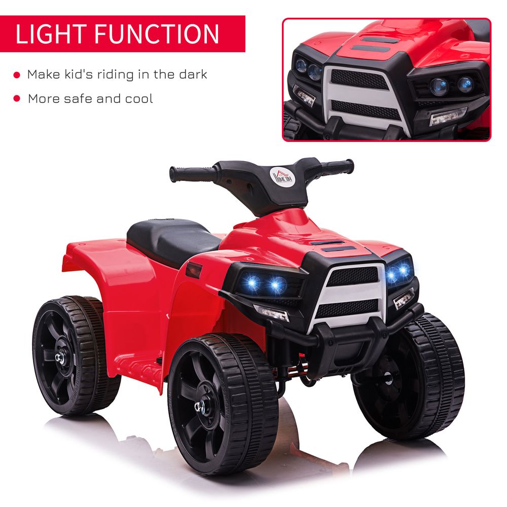 6 V Kids Ride on Cars Electric ATV for 18-36 months Toddlers Black+Red