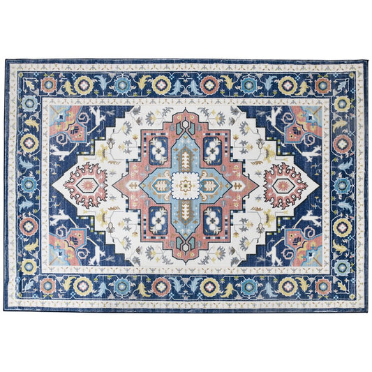 Bedroom, Vintage Floral Large Carpet, 160x230cm, Blue