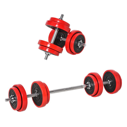 20KGS Dumbbell & Barbell Adjustable Ergonomic Set Exercise