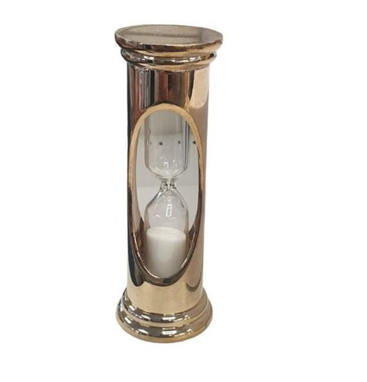 Miniature Clock Gold Mini Sand Timer Solid Brass IMP803G - CLEARANCE