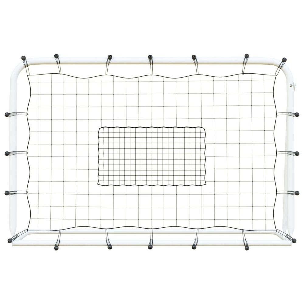 Football Goal with Net White&Black 184x61x123 cm Steel&PE - Memoriex