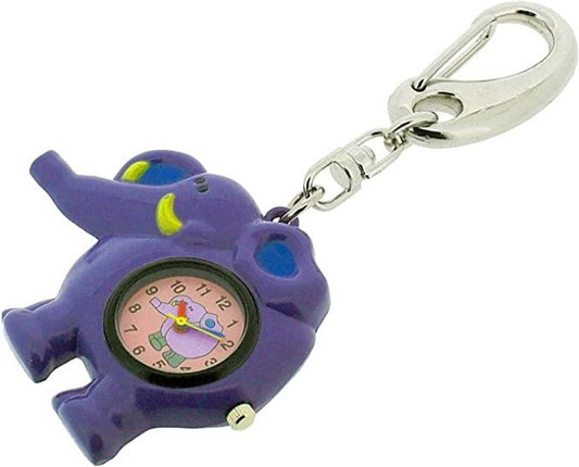 Imperial Key Chain Clock Purple Elephant IMP725