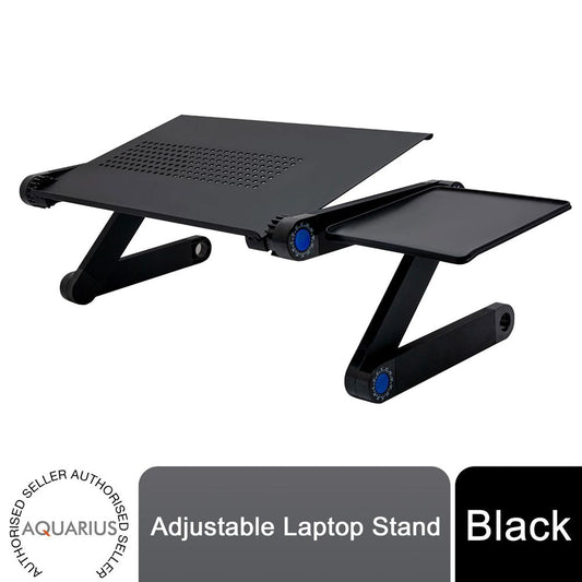 Aquarius Universal Adjustable Durable Laptop Stand with Compact Design, Black