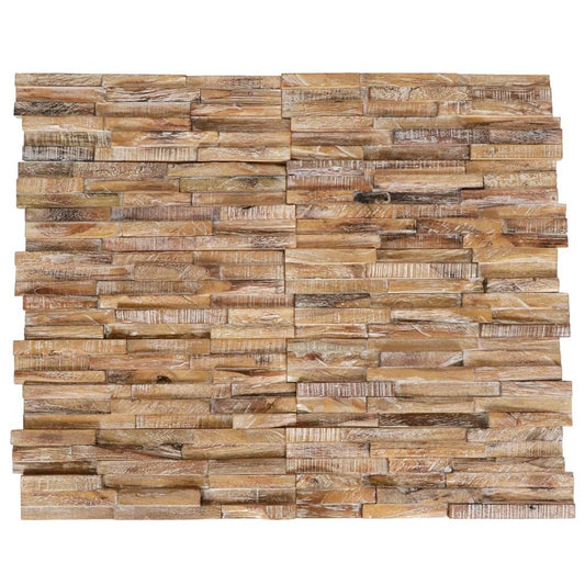 3D Wall Cladding Panels 10 pcs 1.01 m² Solid Teak Wood - Memoriex