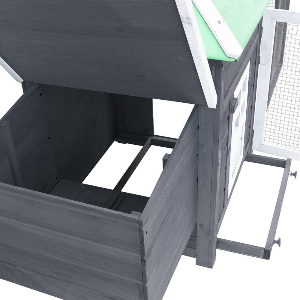 Nest Box Grey 190x72x102 cm Solid Firwood