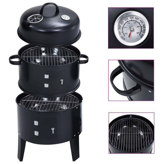 -1 Charcoal Smoker BBQ Grill 40x80 cm